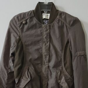 Marrakech Women's Army Green Military Inspired Bomber Jacket Full Zip